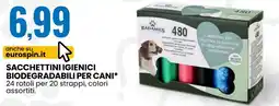 Eurospin Sacchettini igienici biodegradabili per cani Radames offerta