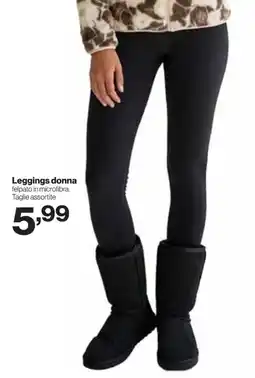 In'S Mercato Leggings donna felpato in microfibra offerta