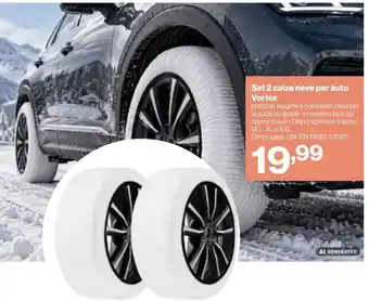 Set 2 calze neve per auto Vortex