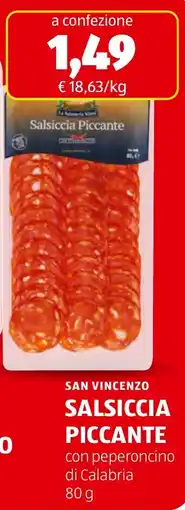 ALDI San Vincenzo Salsiccia Piccante offerta