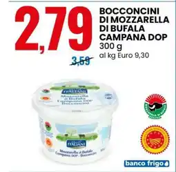 Eurospin Bocconcini di Mozzarella di Bufala Campana DOP offerta