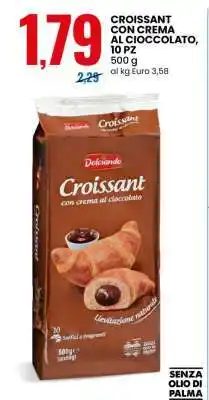 Eurospin Croissant con crema al cioccolato, 10 pz offerta