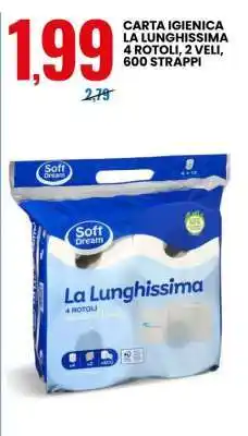 Eurospin CARTA IGIENICA LA LUNGHISSIMA offerta
