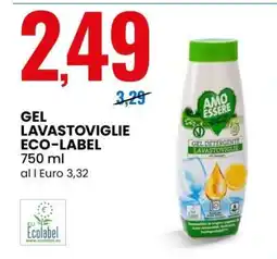 Eurospin GEL LAVASTOVIGLIE ECO-LABEL offerta