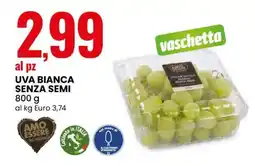 Eurospin Uva bianca senza semi offerta