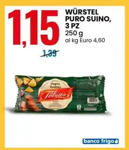 Eurospin WÜRSTEL PURO SUINO, 3 PZ offerta