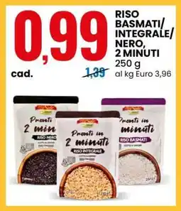 Eurospin RISO BASMATI/INTEGRALE/NERO 2 MINUTI offerta