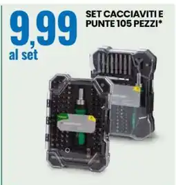 Eurospin SET CACCIAVITI E PUNTE 105 PEZZI offerta
