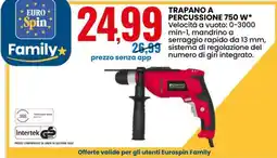 Eurospin TRAPANO A PERCUSSIONE 750 W offerta