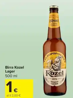 Carrefour Birra Kozel Lager offerta