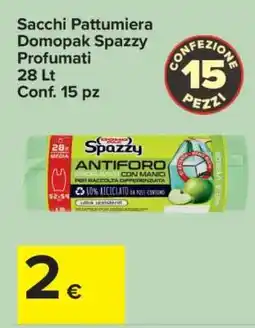 Carrefour Sacchi Pattumiera Domopak Spazzy Profumati offerta