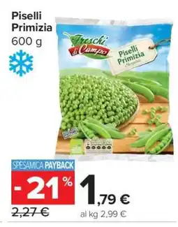 Carrefour Piselli Primizia offerta