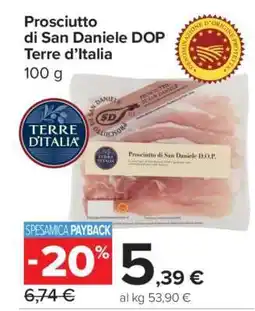 Carrefour Prosciutto di San Daniele DOP Terre d'Italia offerta