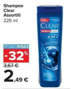 Carrefour Shampoo Clear Assortiti offerta