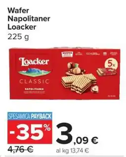 Carrefour Wafer Napolitaner Loacker offerta