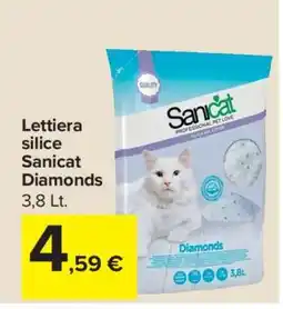 Carrefour Lettiera silice Sanicat Diamonds offerta