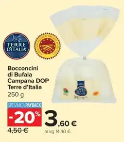 Carrefour Bocconcini di Bufala Campana DOP Terre d’Italia offerta