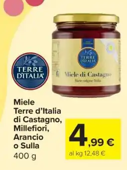 Carrefour Miele Terre d’Italia di Castagno, Millefiori, Arancio o Sulla offerta