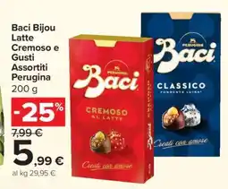 Carrefour Baci Bijou Latte Cremoso e Gusti Assortiti Perugina offerta