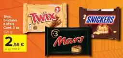 Carrefour Twix, Snickers o Mars offerta