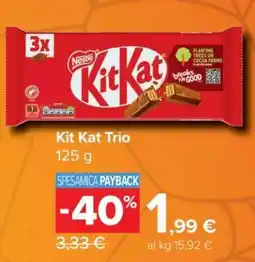 Carrefour Kit Kat Trio offerta