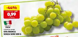 ALDI UVA BIANCA SENZA SEMI 500 G offerta