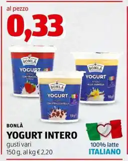 ALDI BONLÀ YOGURT INTERO offerta