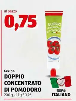 ALDI DOPPIO CONCENTRATO DI POMODORO offerta