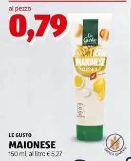 ALDI LE GUSTO MAIONESE offerta
