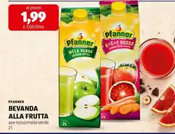 ALDI PFANNER BEVANDA ALLA FRUTTA offerta