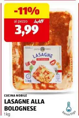 ALDI CUCINA NOBILE LASAGNE ALLA BOLOGNESE offerta