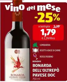 ALDI DENOVO BONARDA DELL'OLTREPÒ PAVESE DOC offerta