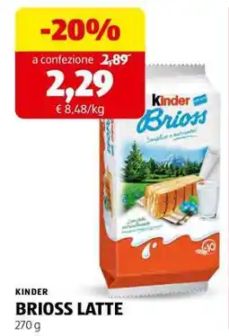 ALDI KINDER BRIOSS LATTE offerta