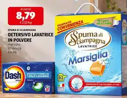 ALDI Spuma di Sciampagna Detersivo Lavatrice in Polvere offerta