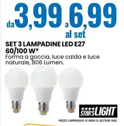 Eurospin Lampadine LED E27 Star's Light offerta