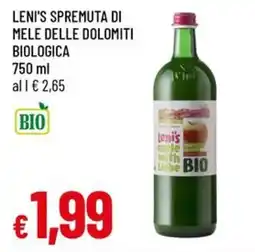 Galassia Leni's spremuta di mele delle dolomiti biologica offerta