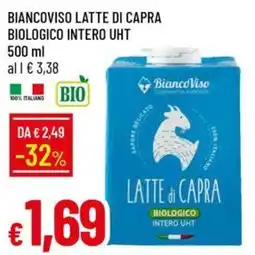 Galassia Biancoviso latte di capra biologico intero uht offerta