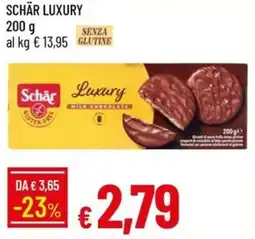 Galassia Schär Luxury Milk Chocolate offerta