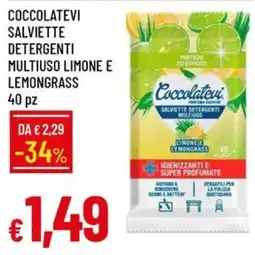 Galassia Salviette detergenti multiuso limone e lemongrass Coccolatevi offerta