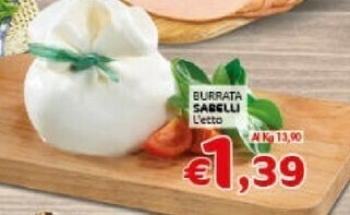Crai Sabelli burrata offerta