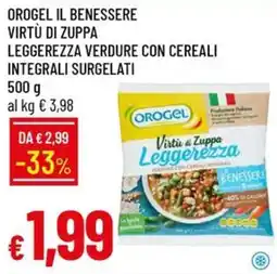 Galassia Orogel virtù di zuppa leggerezza verdure con cereali integrali offerta