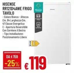 Galassia Hisense frigo tavolo offerta