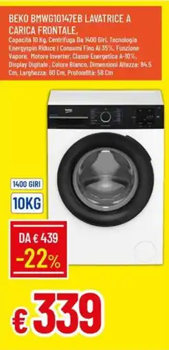 Galassia Beko lavatrice a carica frontale offerta