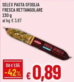 Galassia Selex pasta sfoglia fresca rettangolare offerta