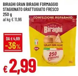 Galassia Gran Biraghi Formaggio Stagionato Grattugiato Fresco offerta