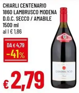 Galassia Chiarli Centenario 1860 Lambrusco Modena offerta