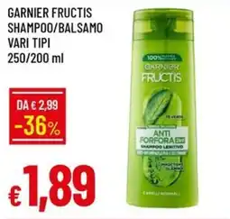 Galassia Garnier Fructis shampoo/balsamo anti forfora offerta