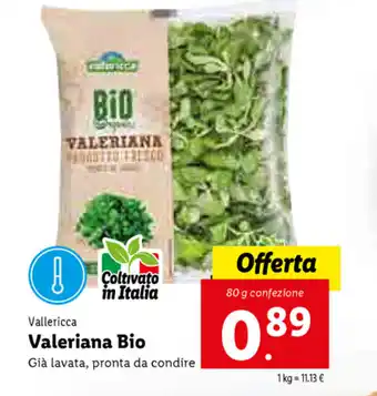 Lidl Valeriana Bio offerta
