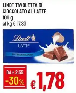 Galassia Lindt Tavoletta di Cioccolato al Latte offerta
