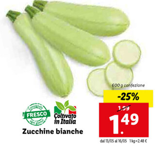 Lidl Zucchine bianche offerta